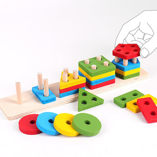 Baby-Holzspielzeug für Vorschul- und Kleinkinder