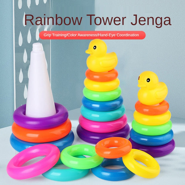 Regenbogen-Stapelringturm
