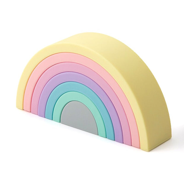 Baby-Bausteinspielzeug in Regenbogenform
