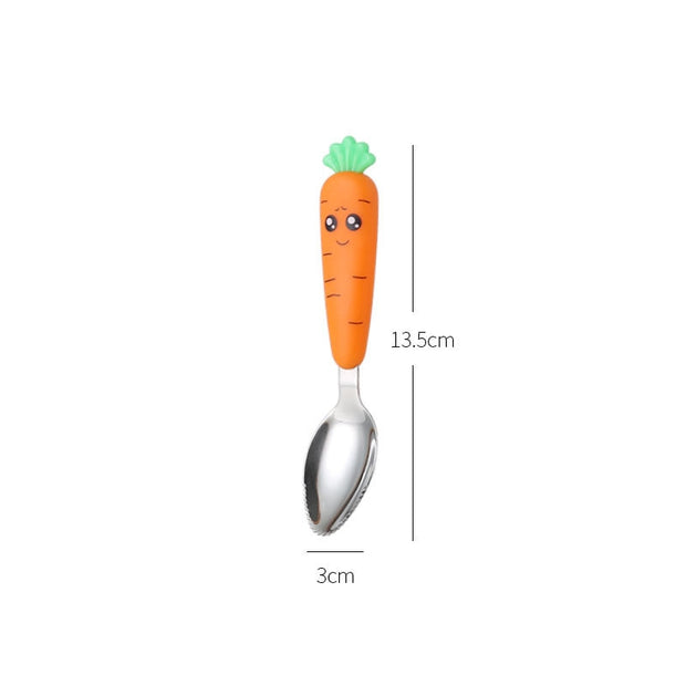 Kinder-Karotten-Geschirr-Löffel-Set