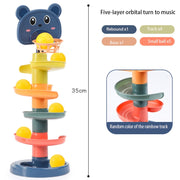 Kids Toy Rolling Ball Pile Tower- Early Education